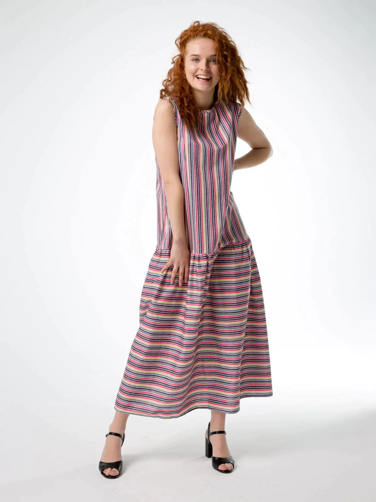 Multicolour striped dress