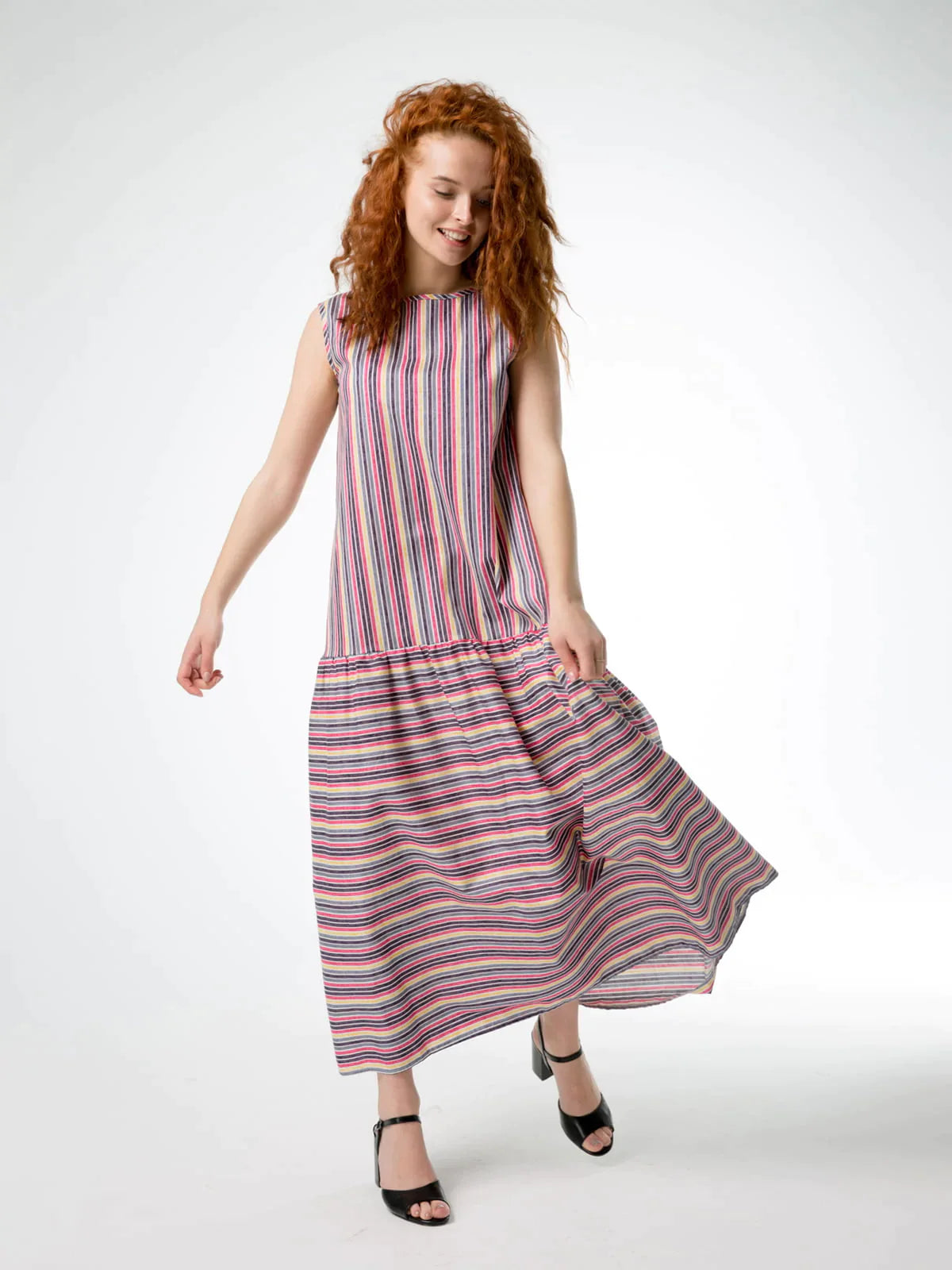 Multicolour striped dress