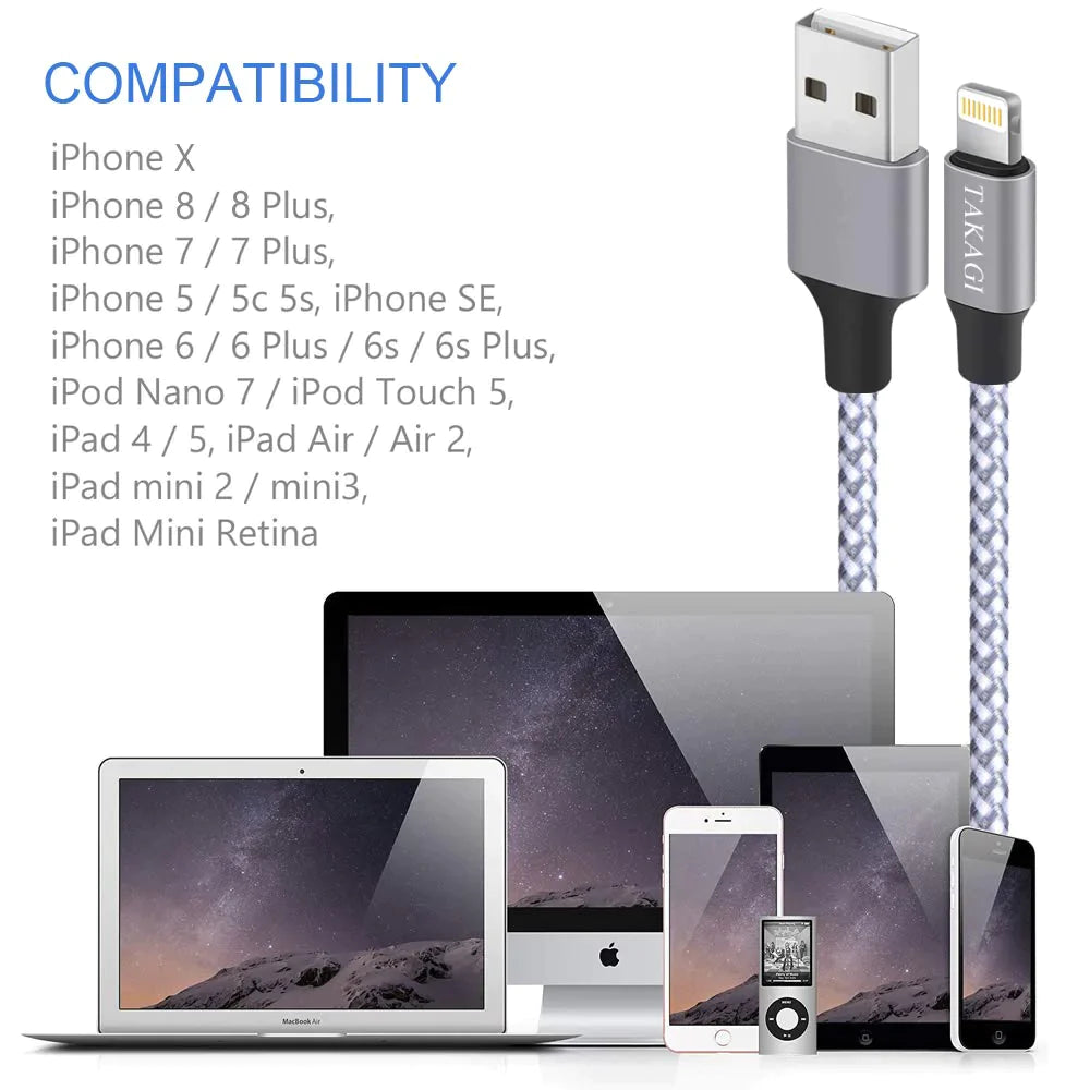 iPhone Charger, TAKAGI Lightning Cable